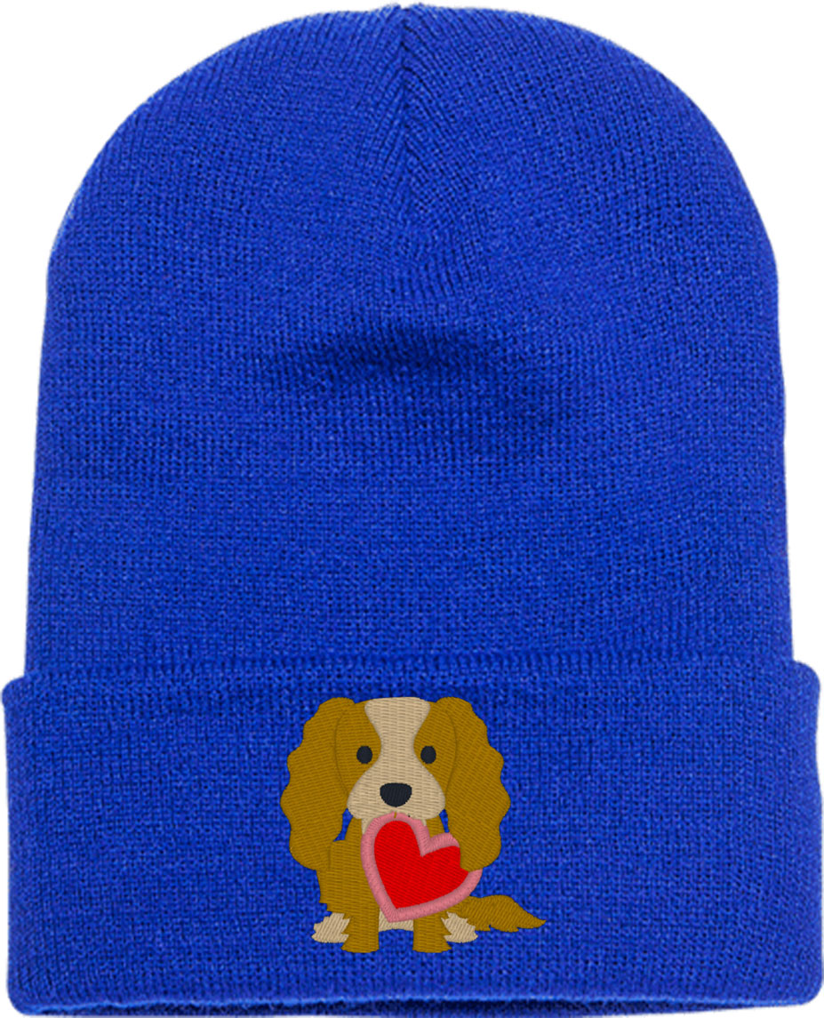 Spaniel Puppy Dog Love Knit Beanie