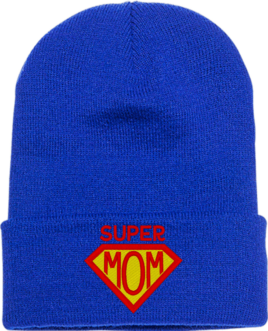 Super Mom Mother's Day Knit Beanie