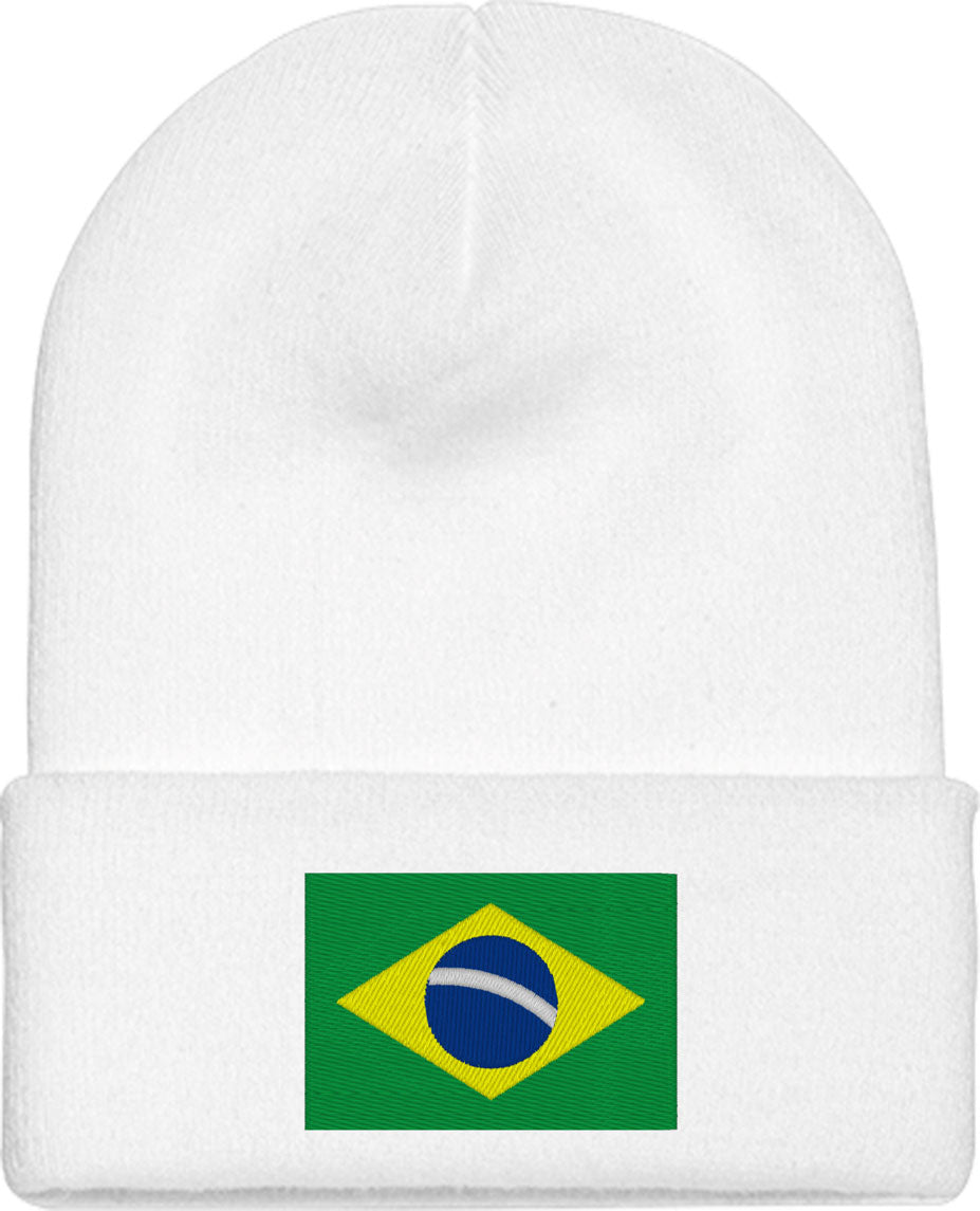Brazil Flag Knit Beanie