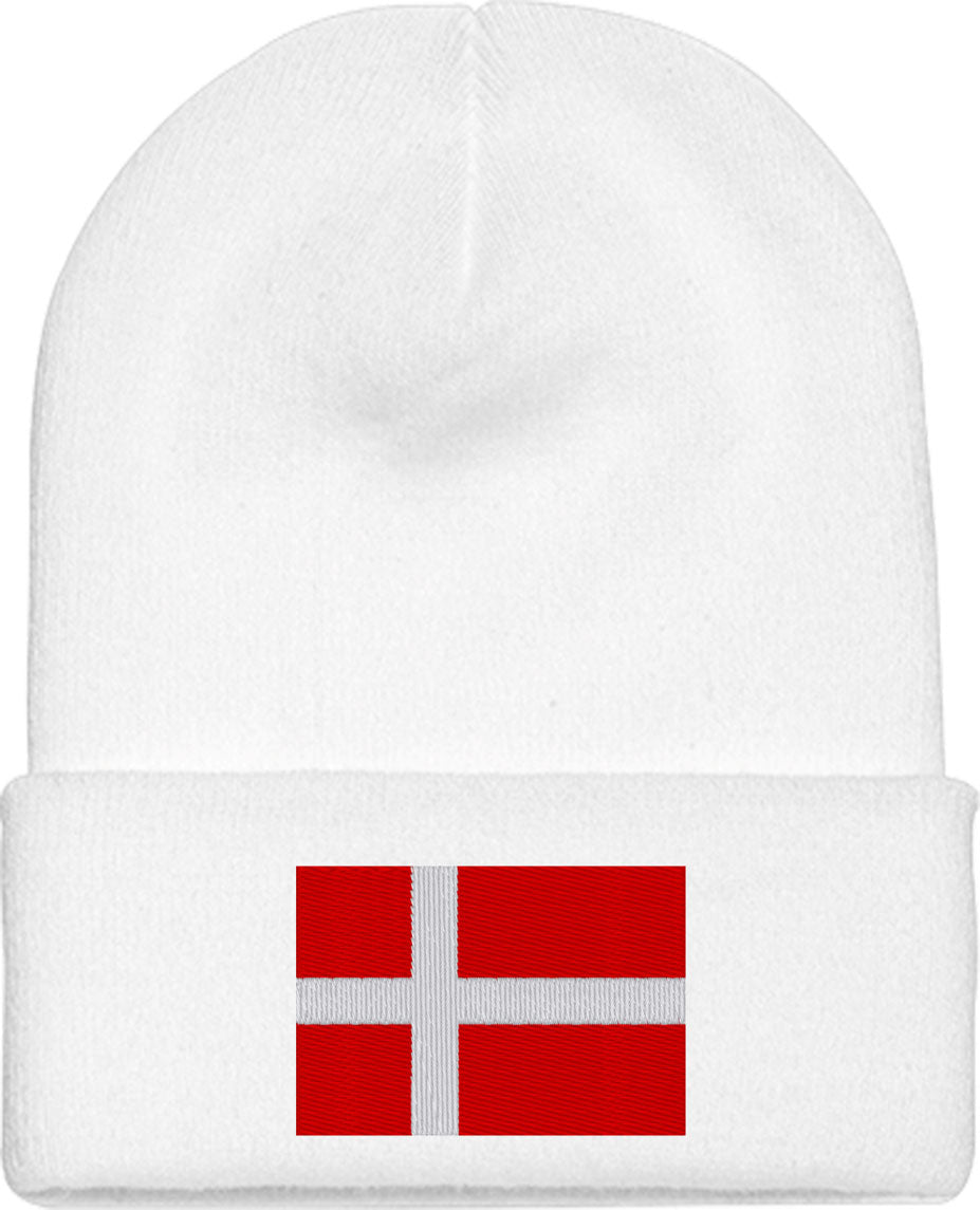 Denmark Flag Knit Beanie