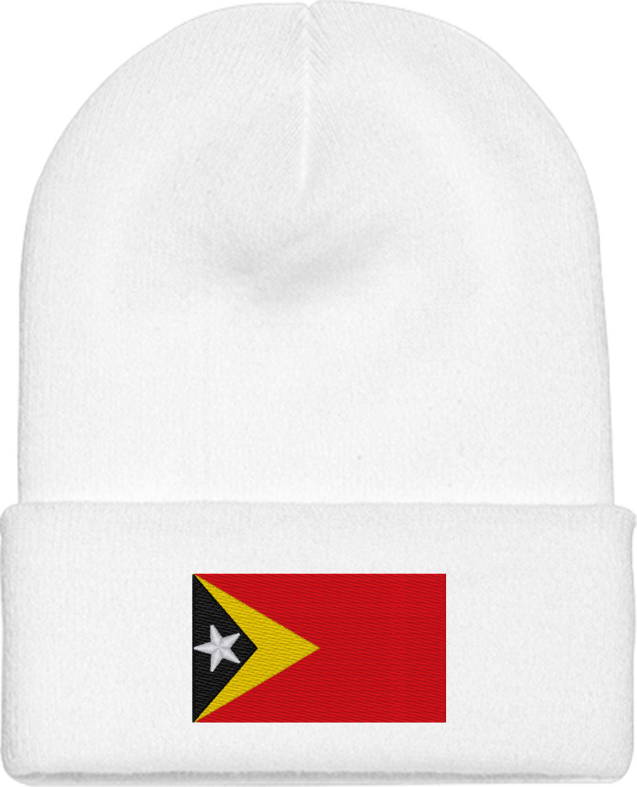 East Timor Flag Knit Beanie