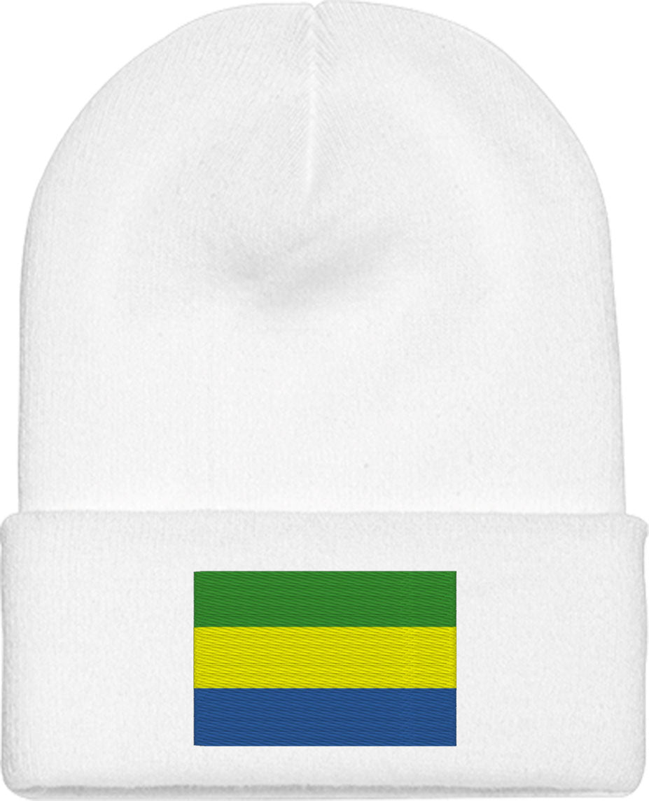 Gabon Flag Knit Beanie