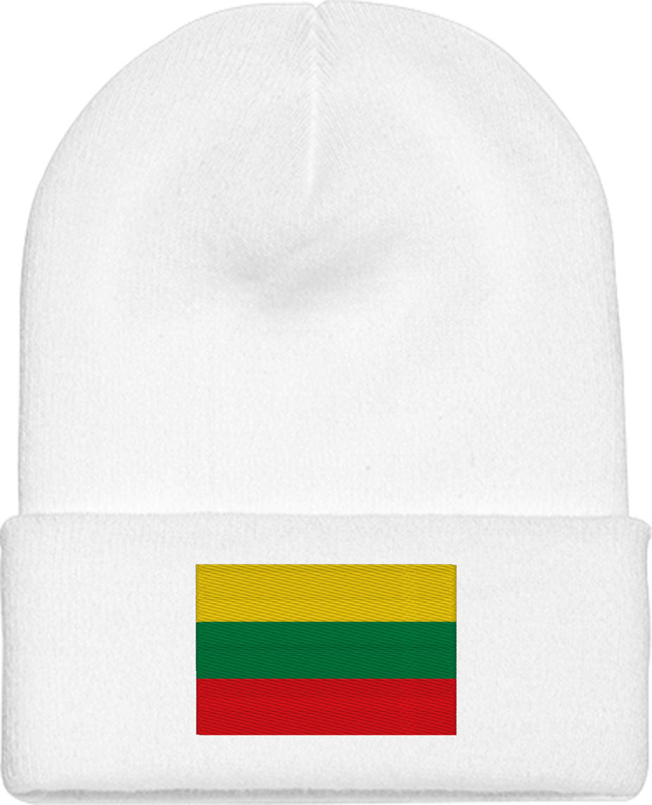 Lithuania Flag Knit Beanie