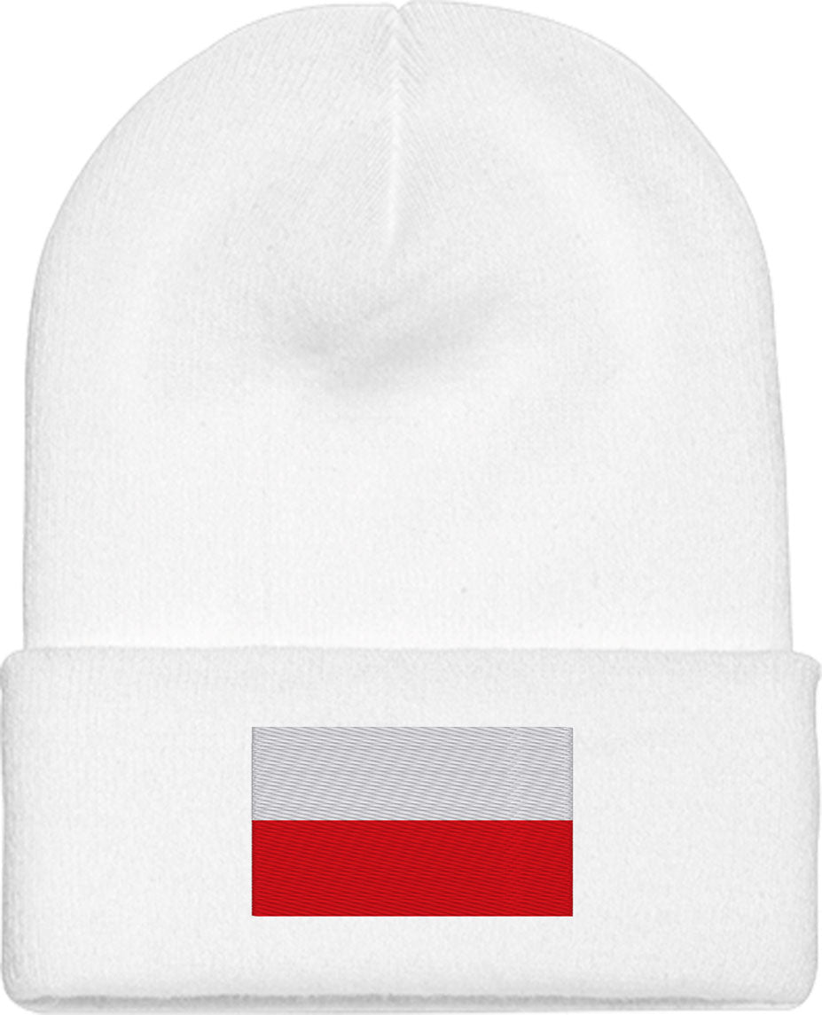 Poland Flag Knit Beanie