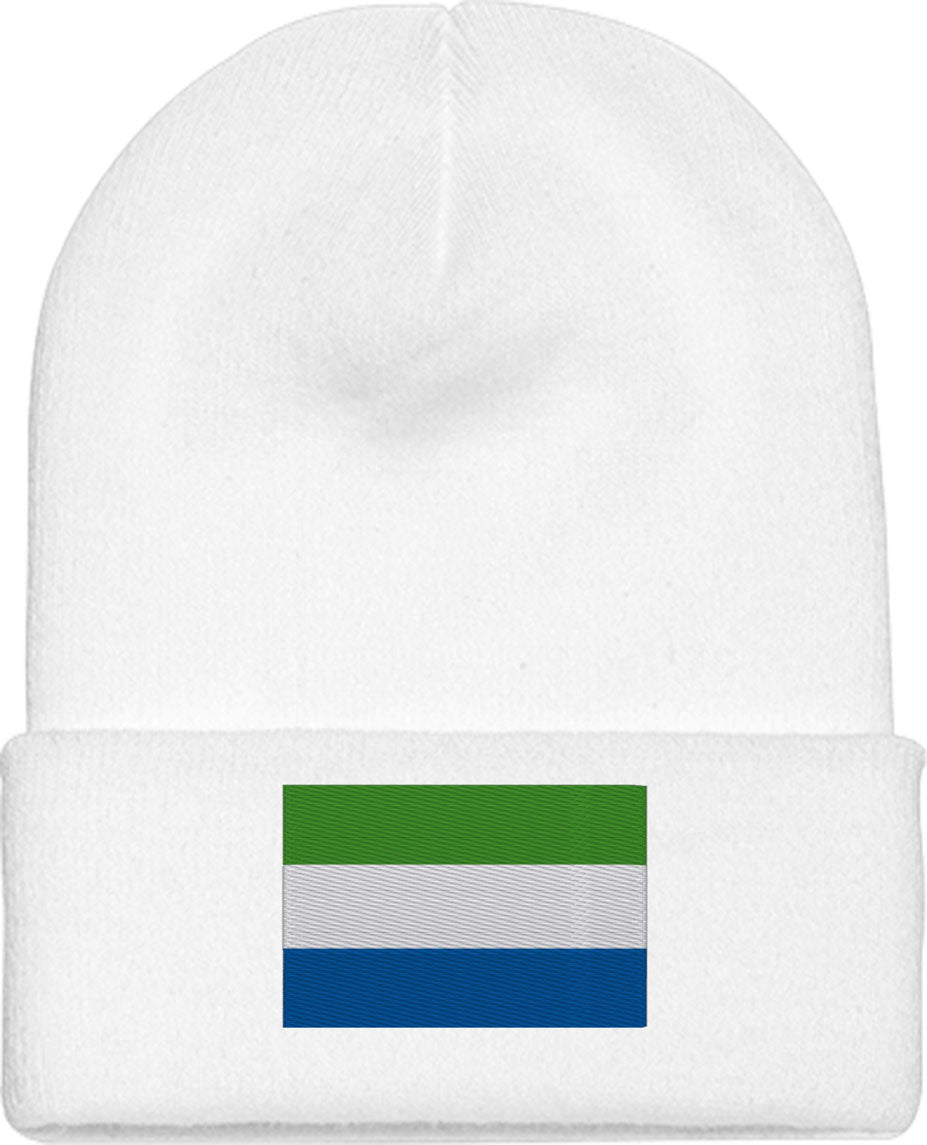 Sierra Leone Flag Knit Beanie