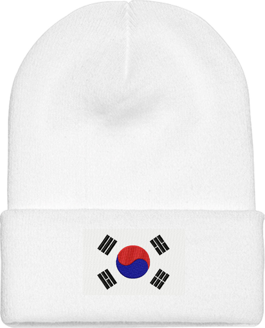 South Korea Flag Knit Beanie