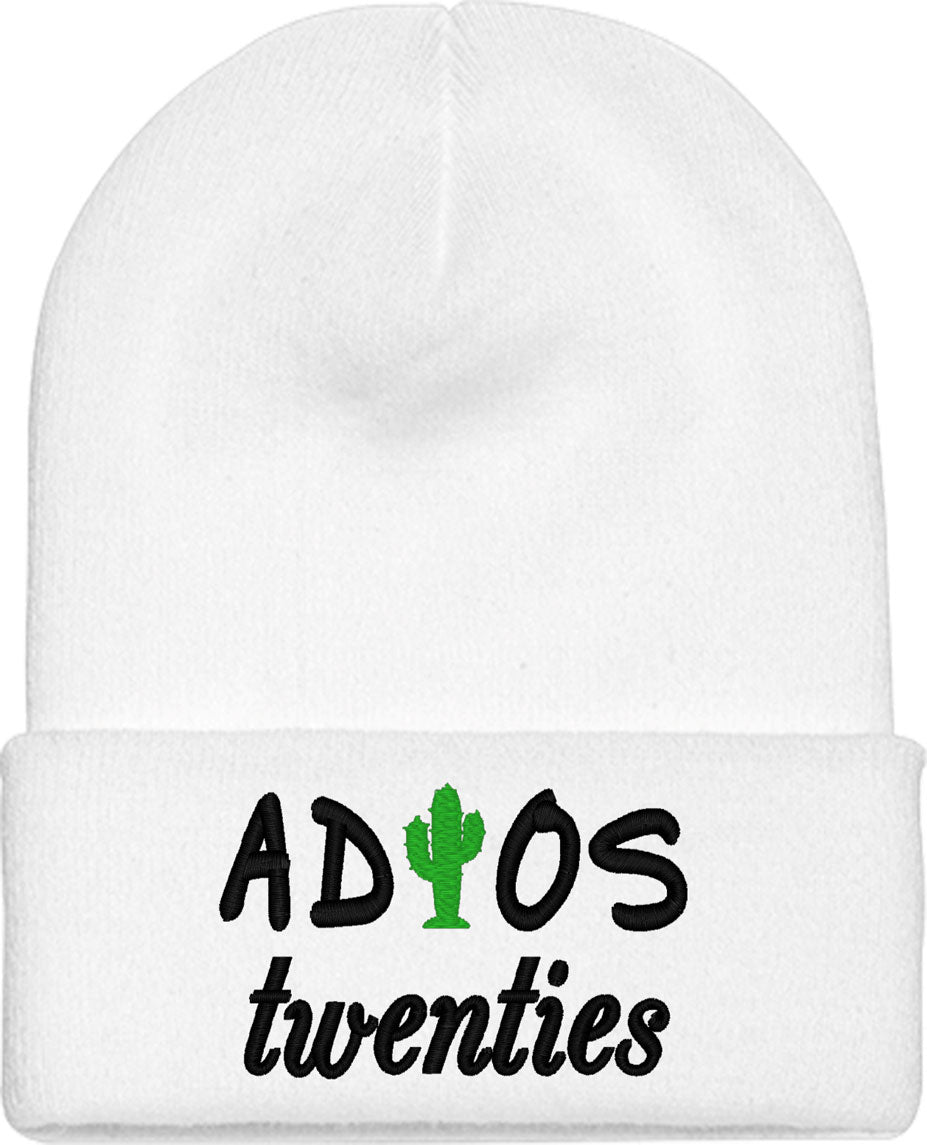 Adios Twenties 30th Birthday Knit Beanie