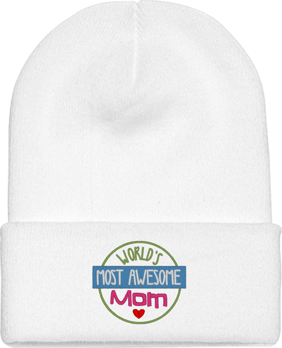 Awesome Mom Mother's Day Knit Beanie