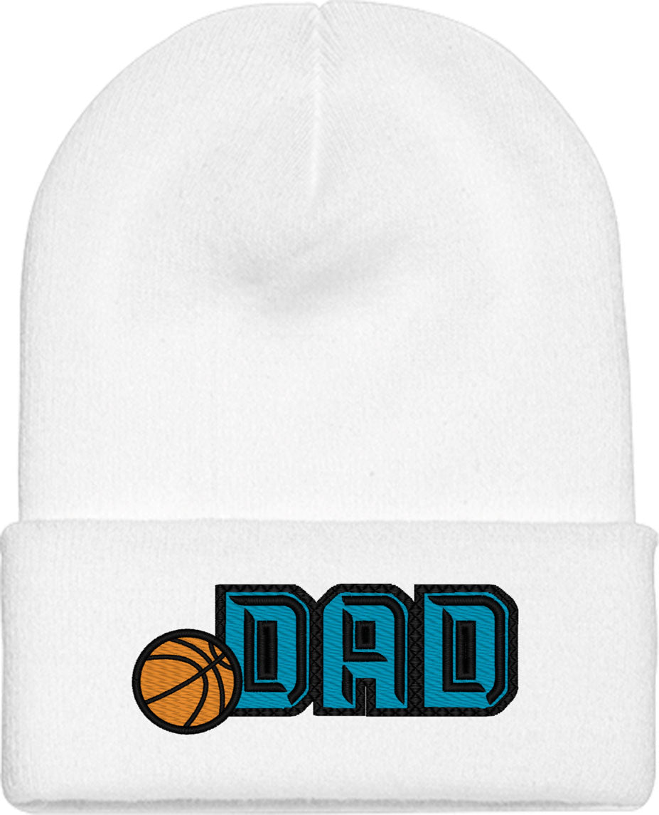 Basketball Dad Father's Day Knit Beanie