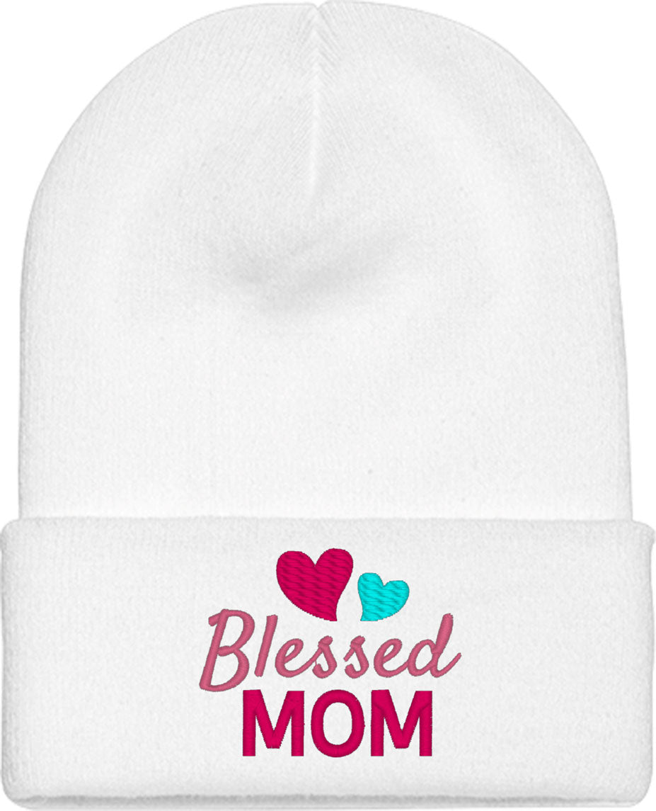 Blessed Mom Mother's Day Knit Beanie