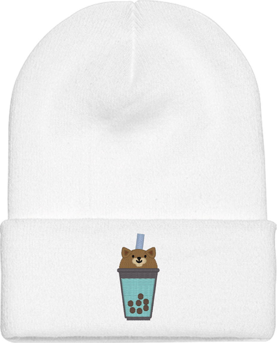 Cute Bobatea Dog Knit Beanie