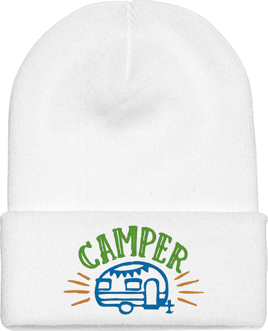 Camper Camping Caravan Knit Beanie