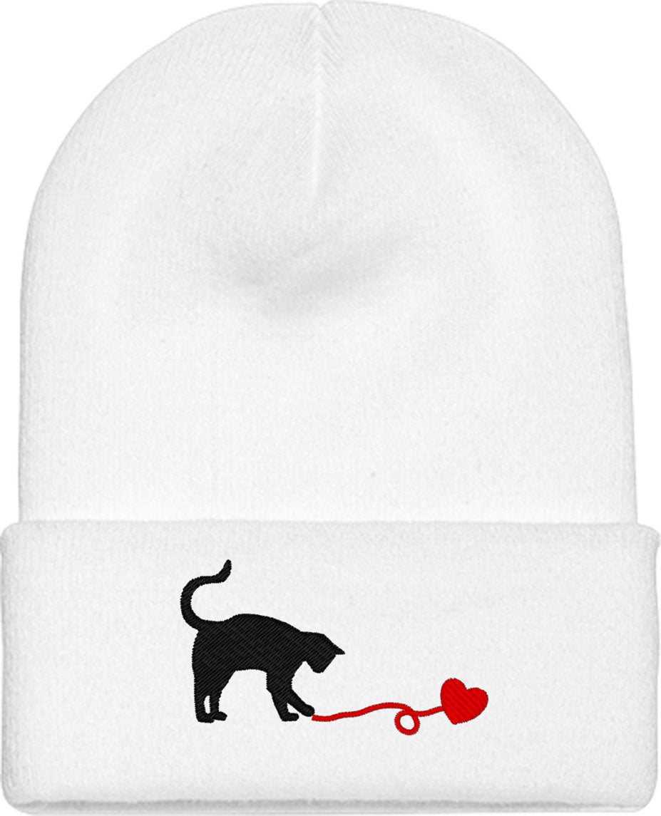 Cat Heart Knit Beanie