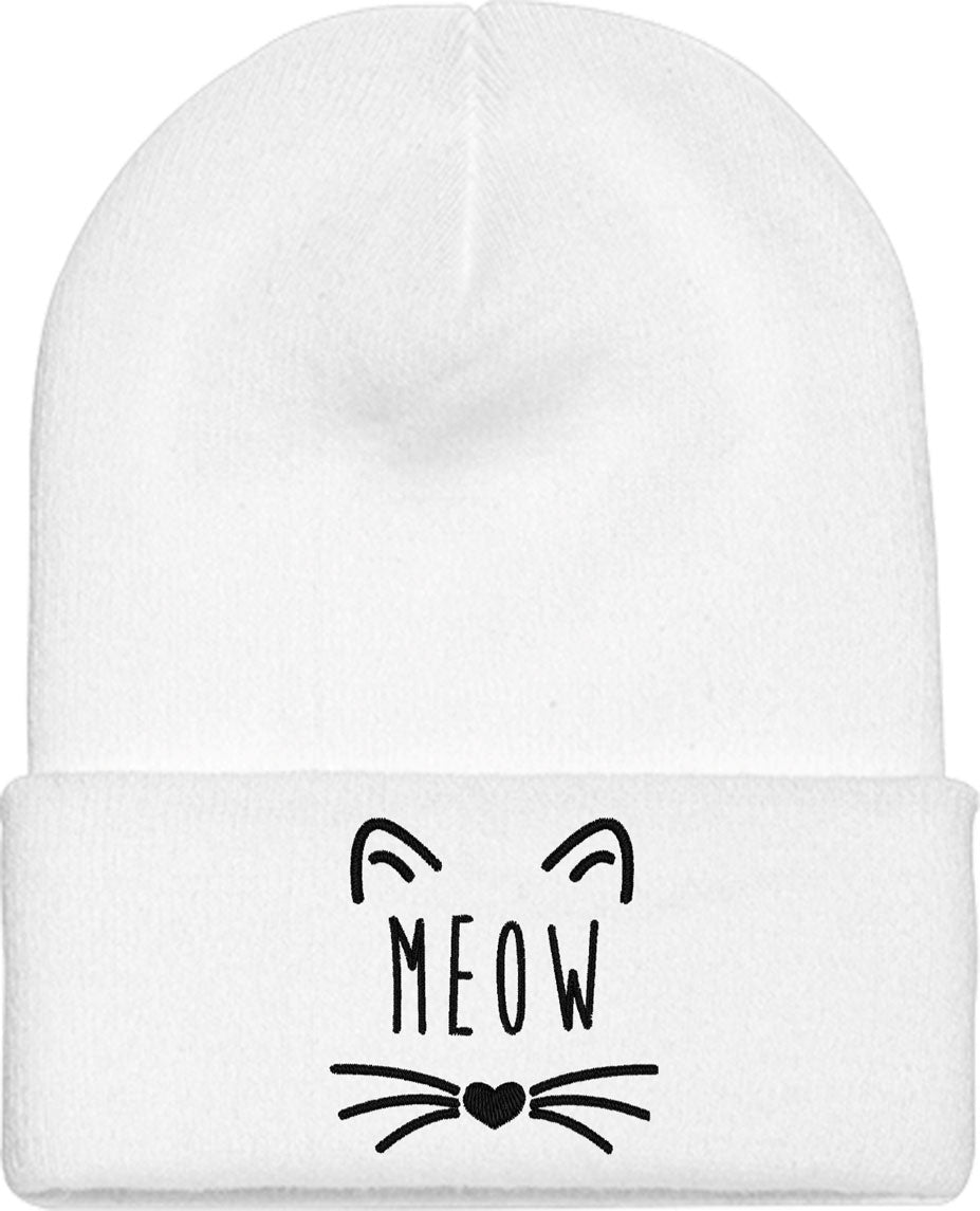 Cat Meow Knit Beanie