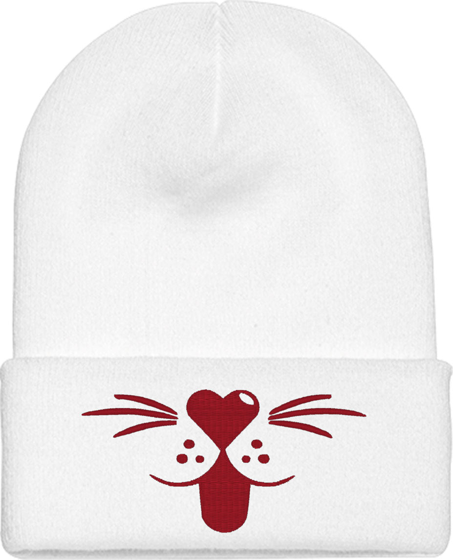 Cartoon Cat Mouth Knit Beanie