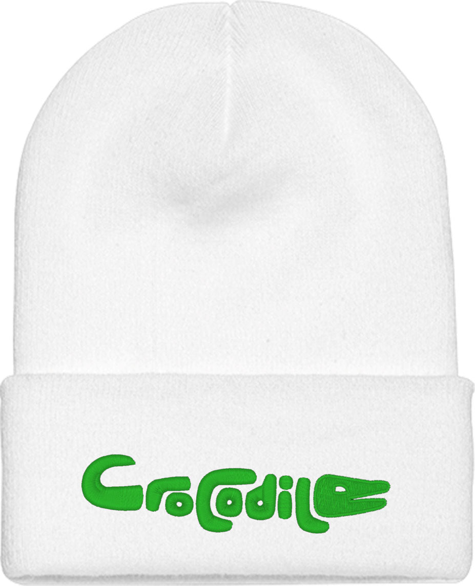 Crocodile Typography Knit Beanie