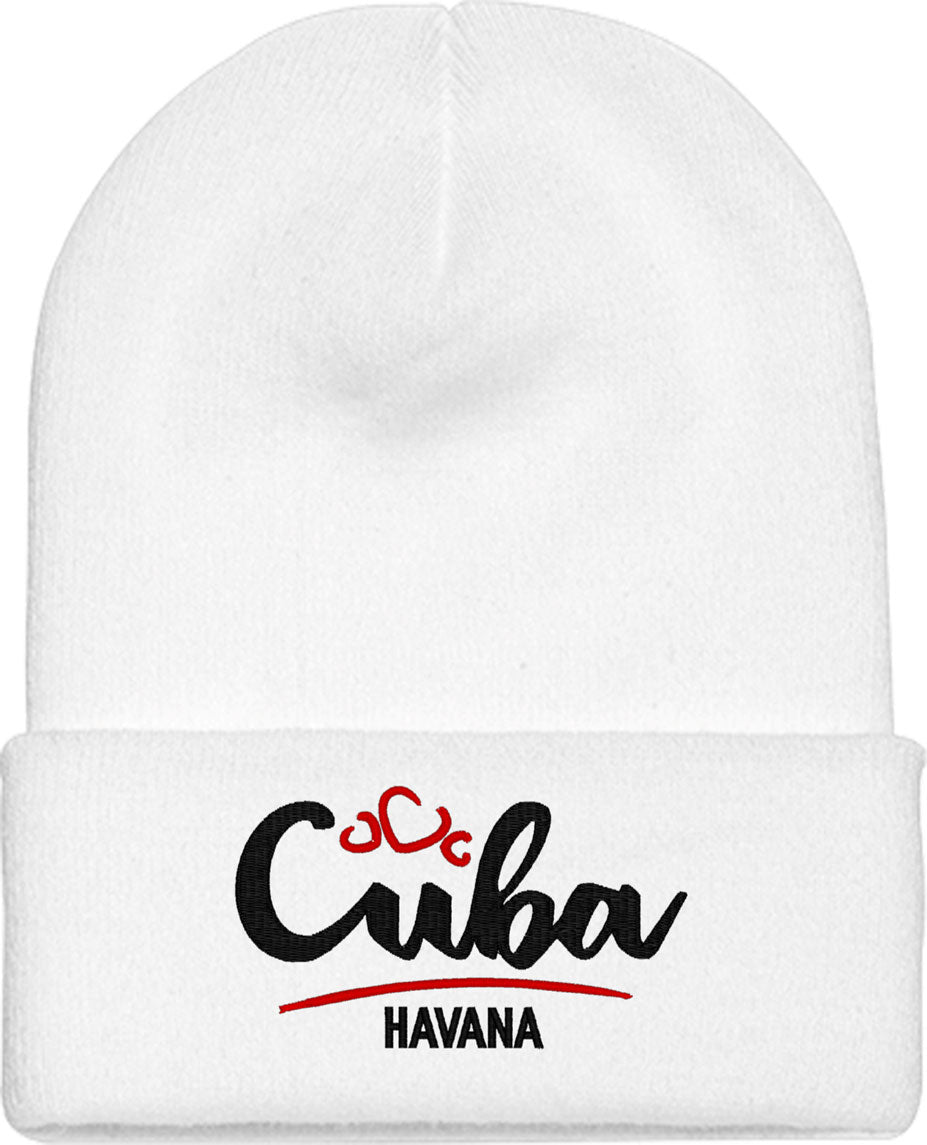 Cuba Typography Knit Beanie