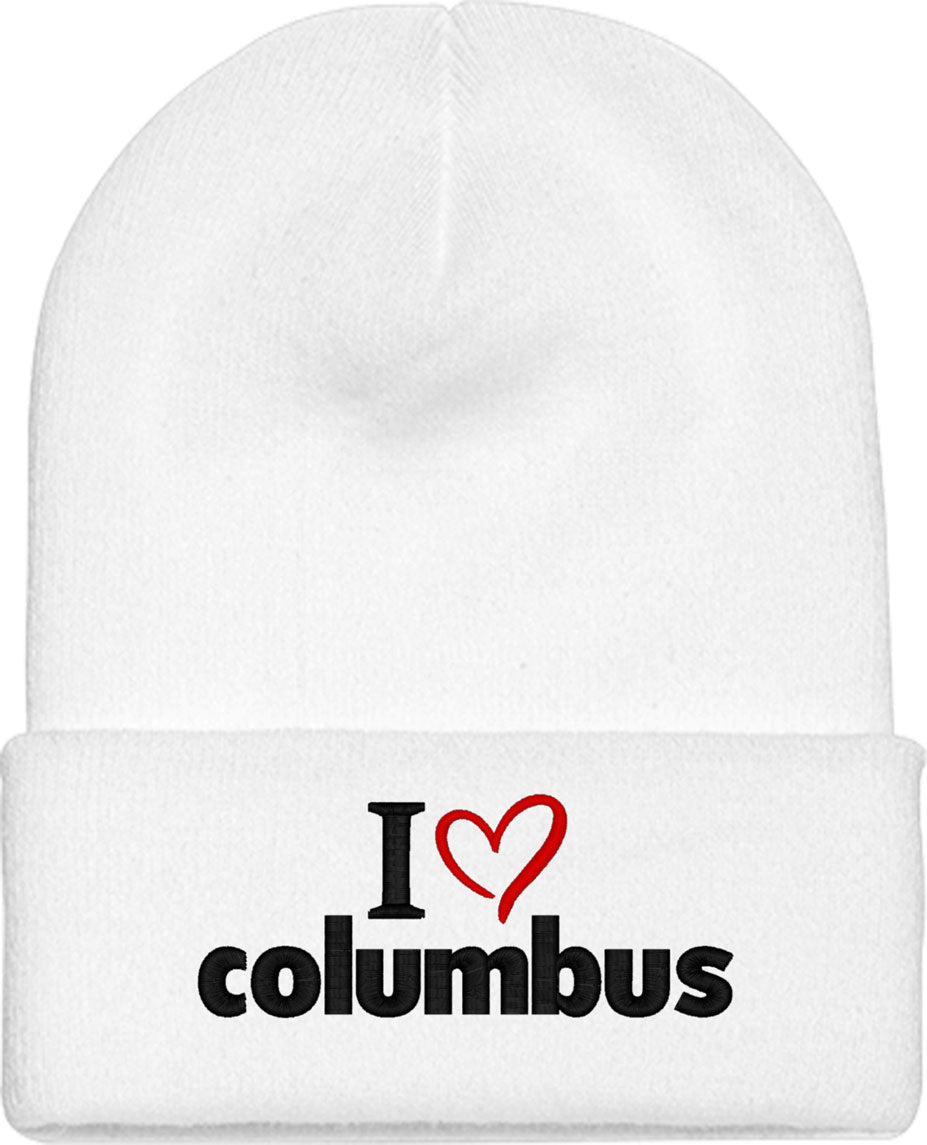 I Love Columbus Knit Beanie