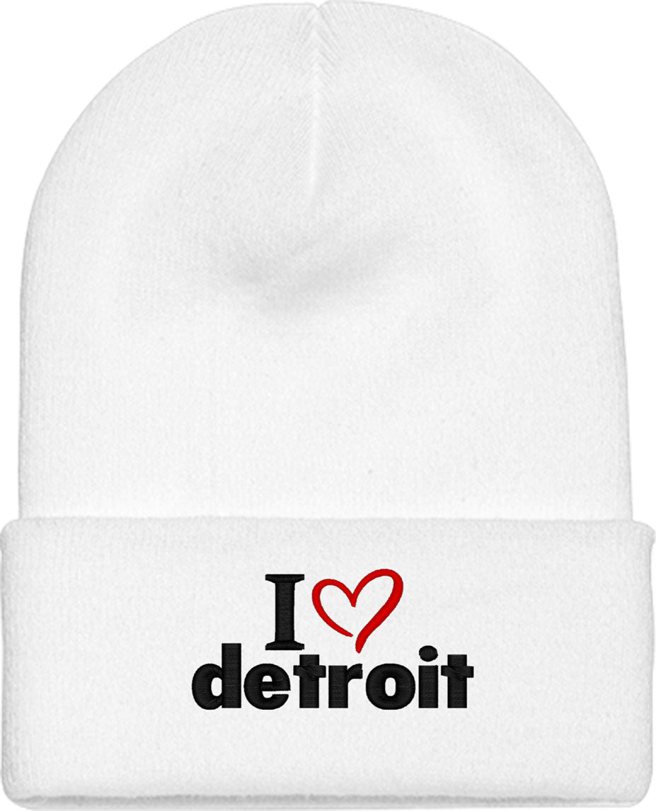 I Love Detroit Knit Beanie