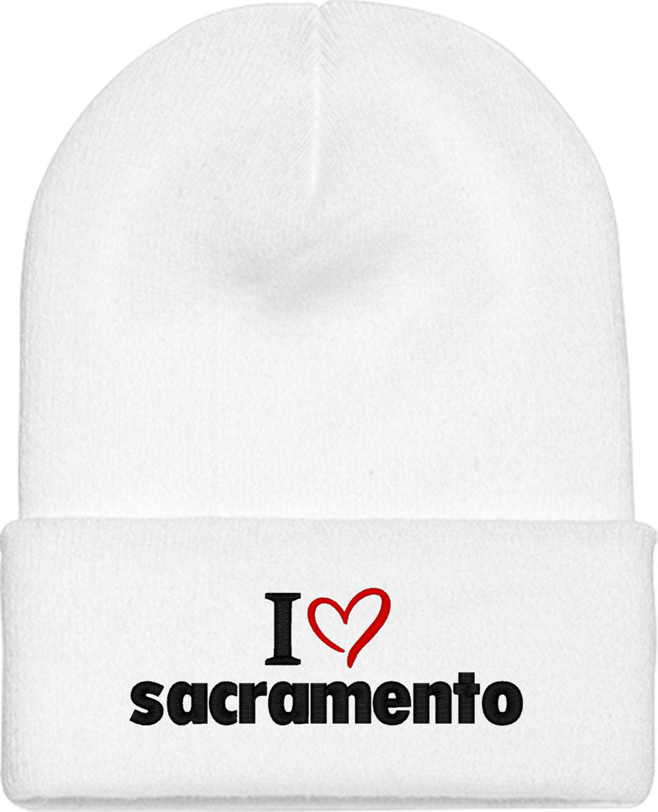 I Love Sacramento Knit Beanie