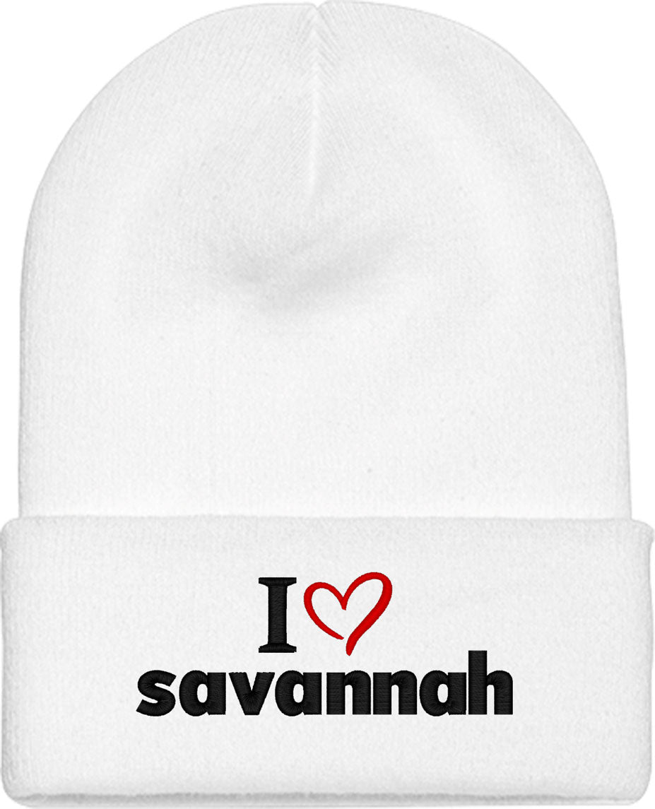 I Love Savannah Knit Beanie