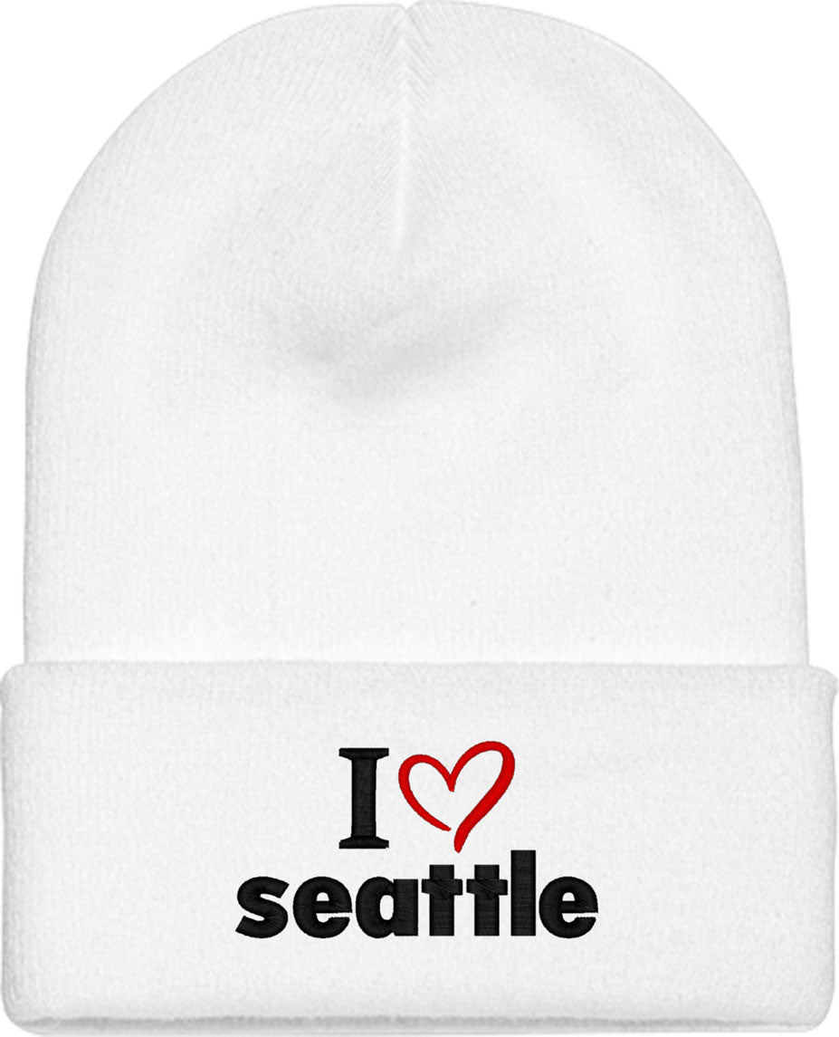 I Love Seattle Knit Beanie
