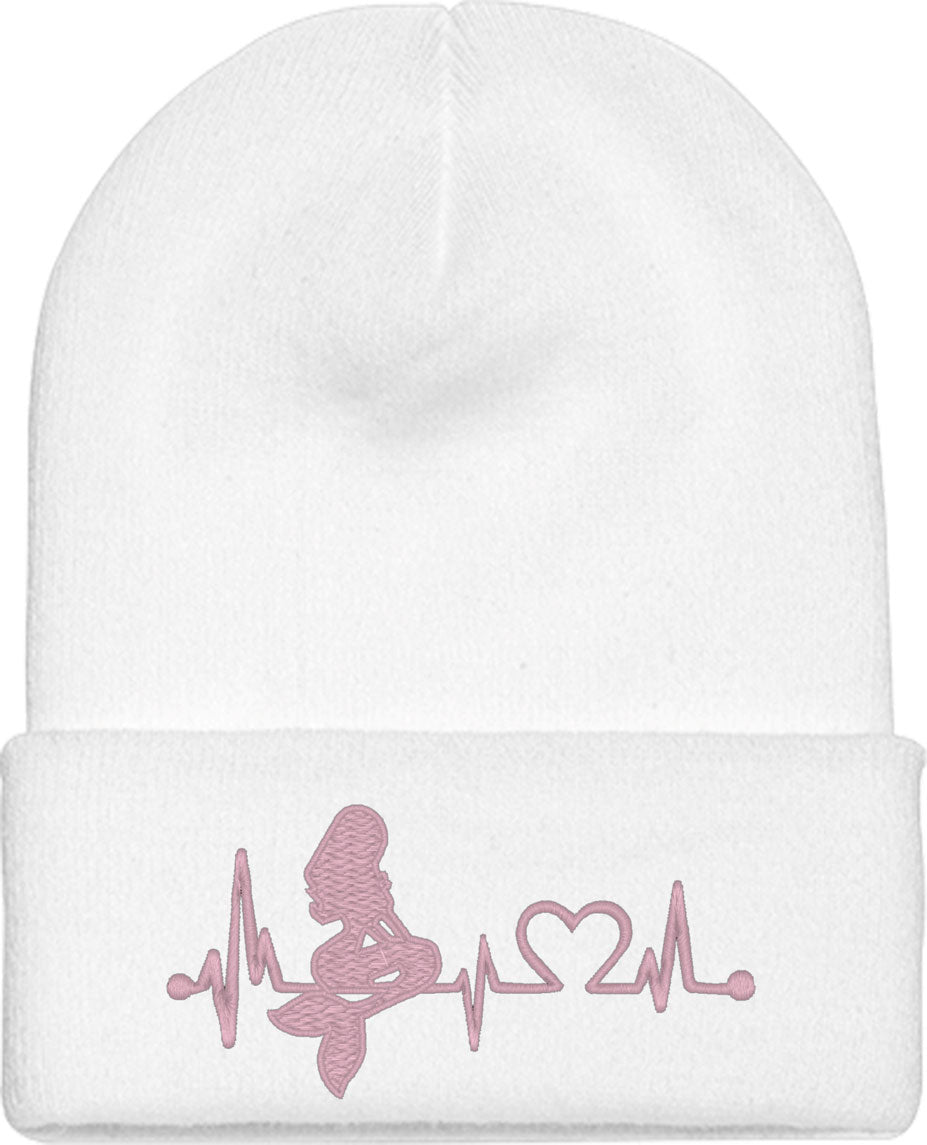 Mermaid Heartbeat Lifeline Knit Beanie