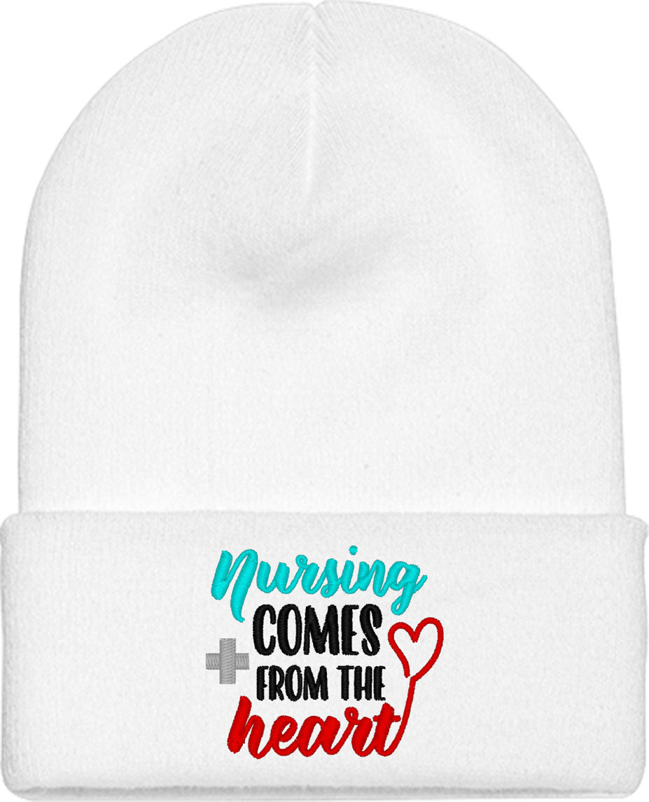 Nursing Comes From The Heart Knit Beanie