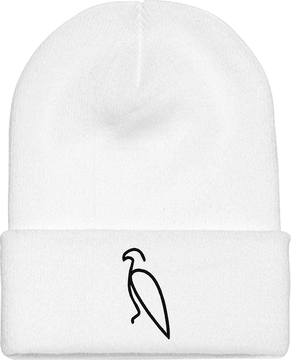 One Line Eagle Drawing Knit Beanie