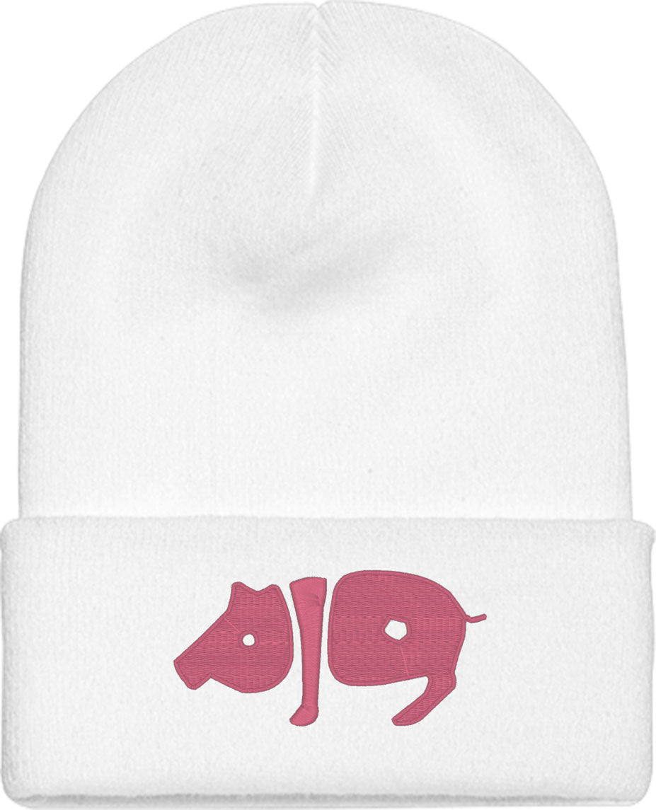 Pig Typography Knit Beanie