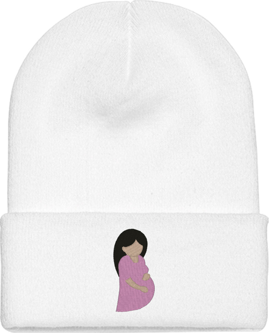 Pregnant Woman Mother's Day Knit Beanie