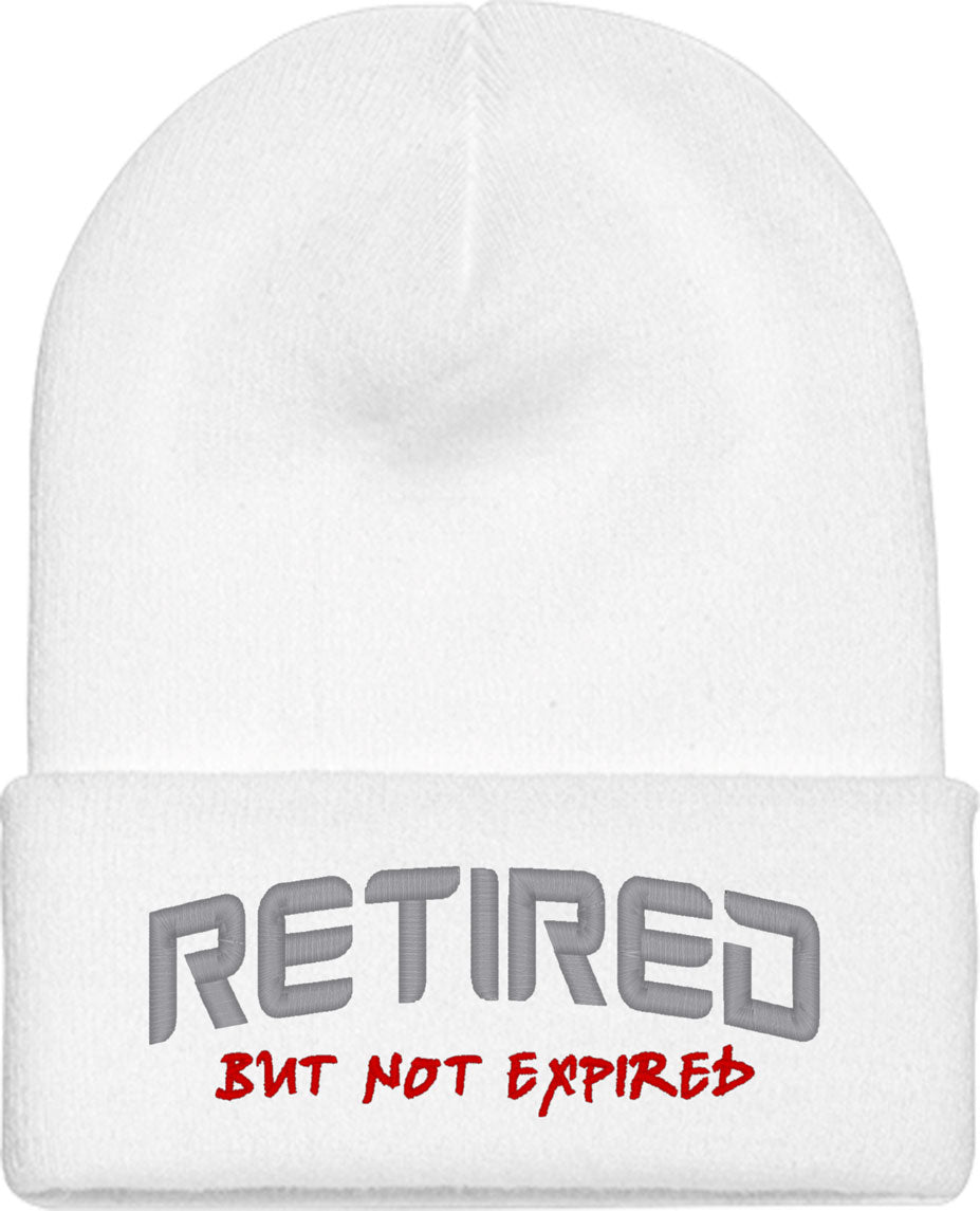 Retired But Not Expired Knit Beanie