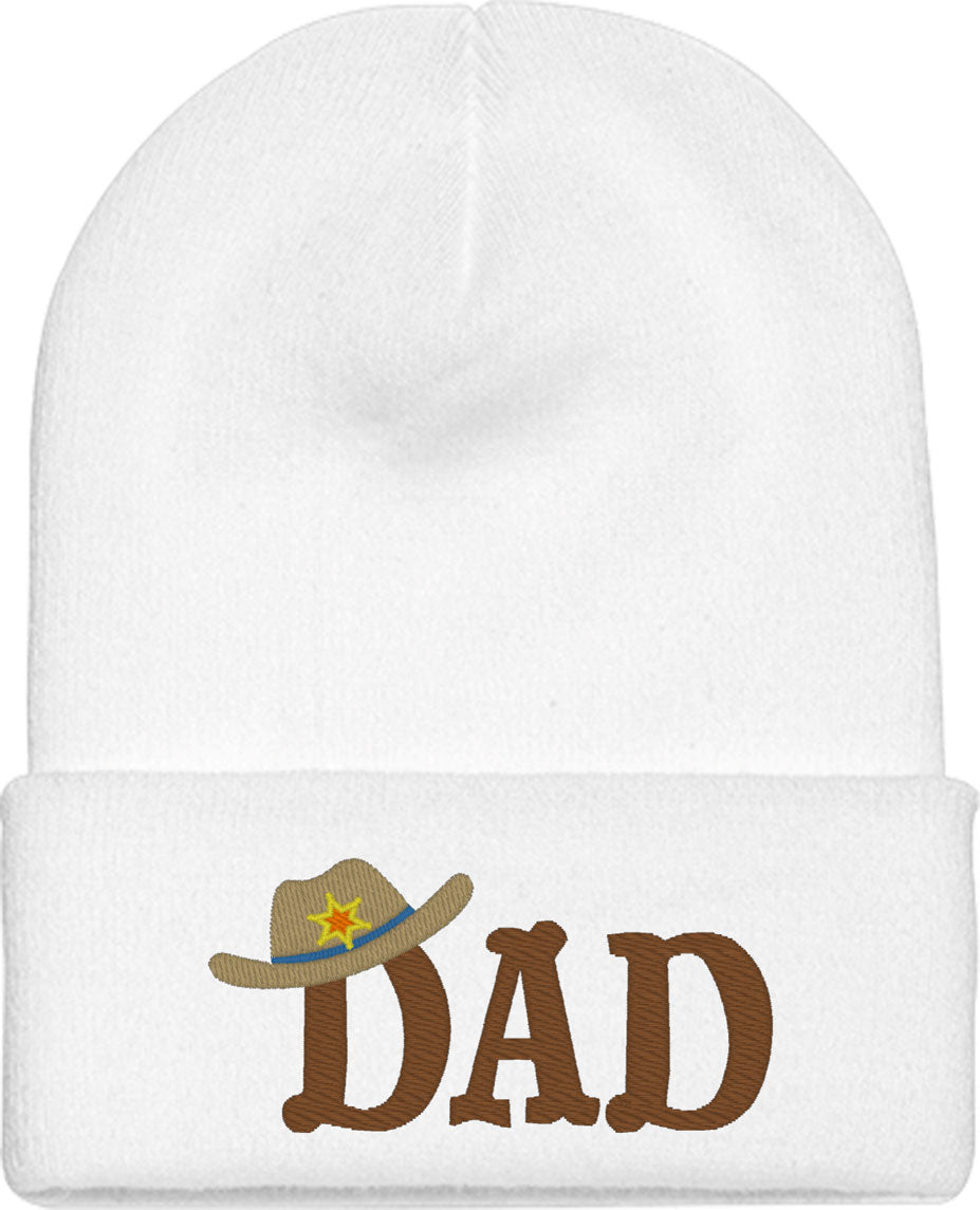 Sheriff Dad Father's Day Knit Beanie