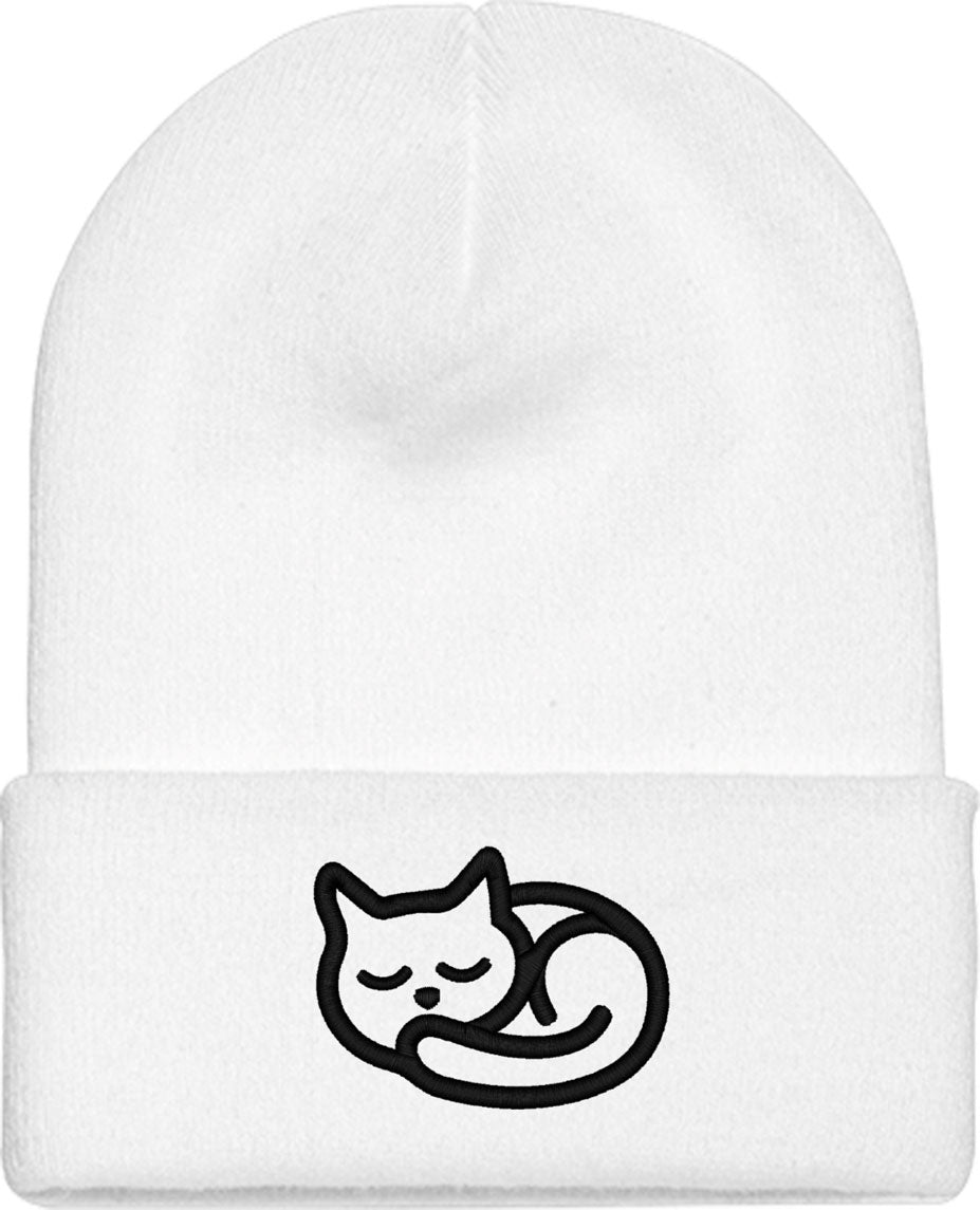 Sleeping Cat Knit Beanie