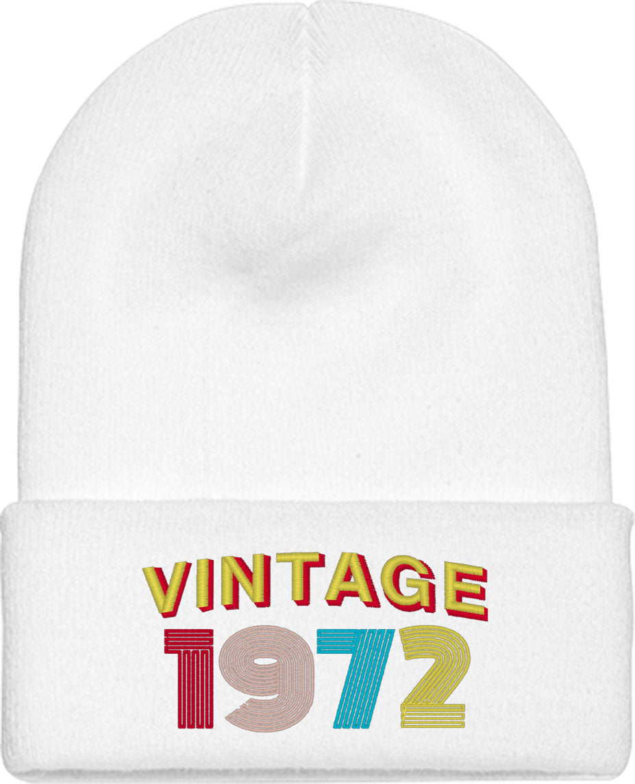 Vintage [Custom Year] Birthday Knit Beanie