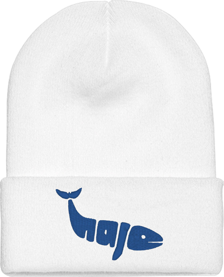 Whale Typography Knit Beanie