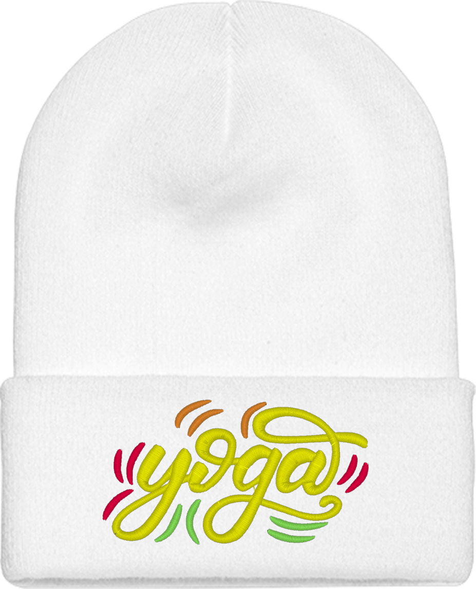 Yoga Typography Knit Beanie