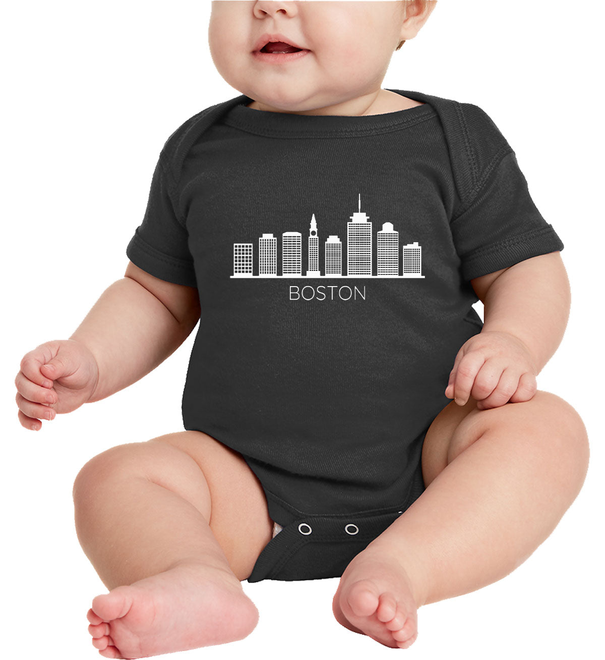 Boston Skyline Baby Onesie