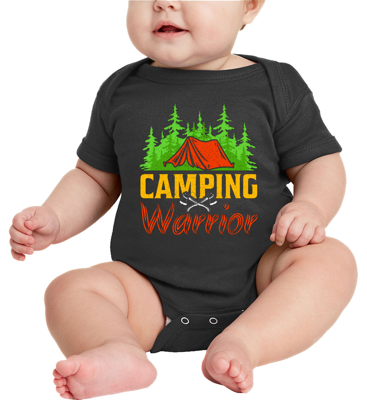 Camping Warrior Baby Onesie