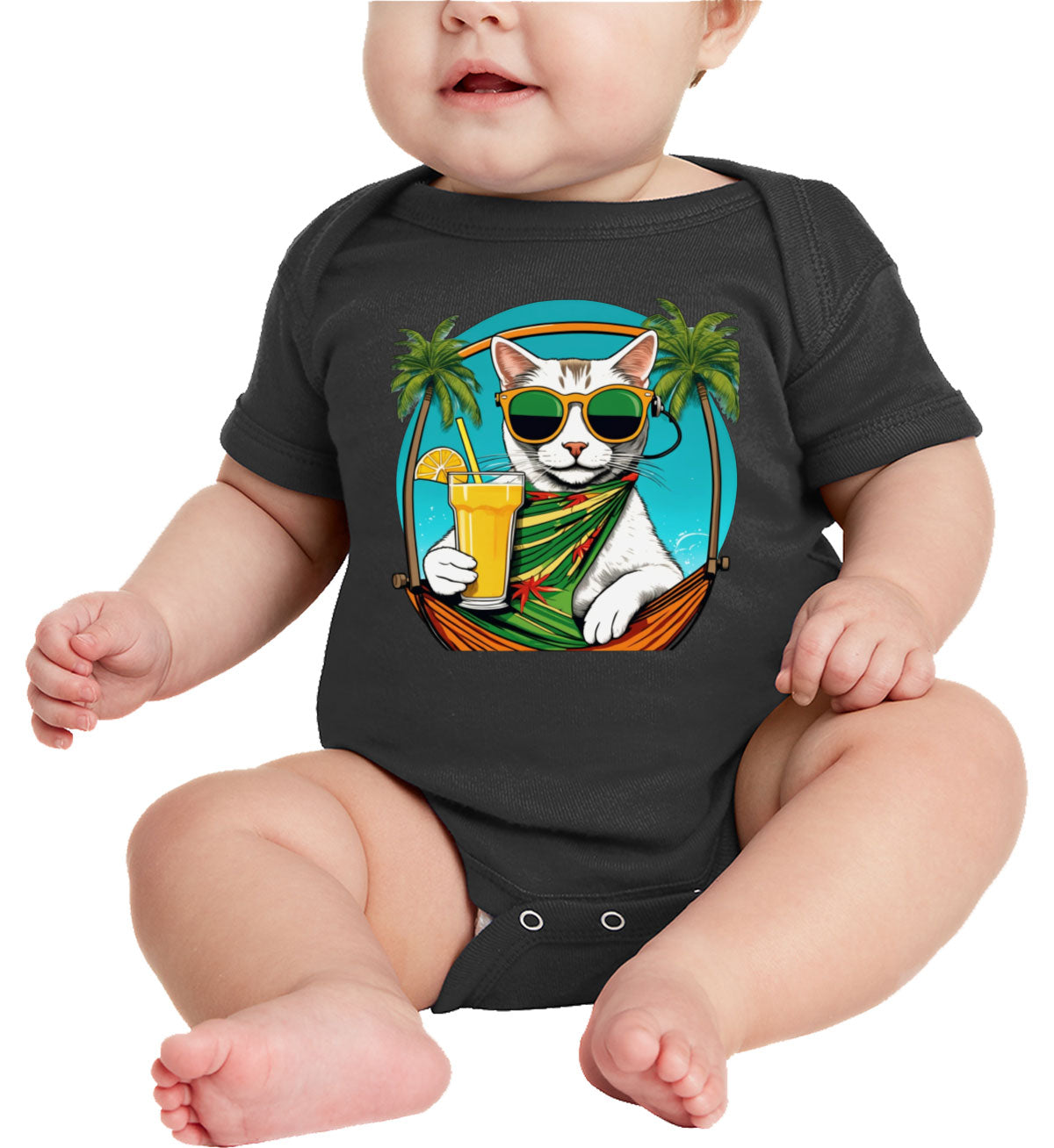 Cool Cat With Sunglasses Baby Onesie