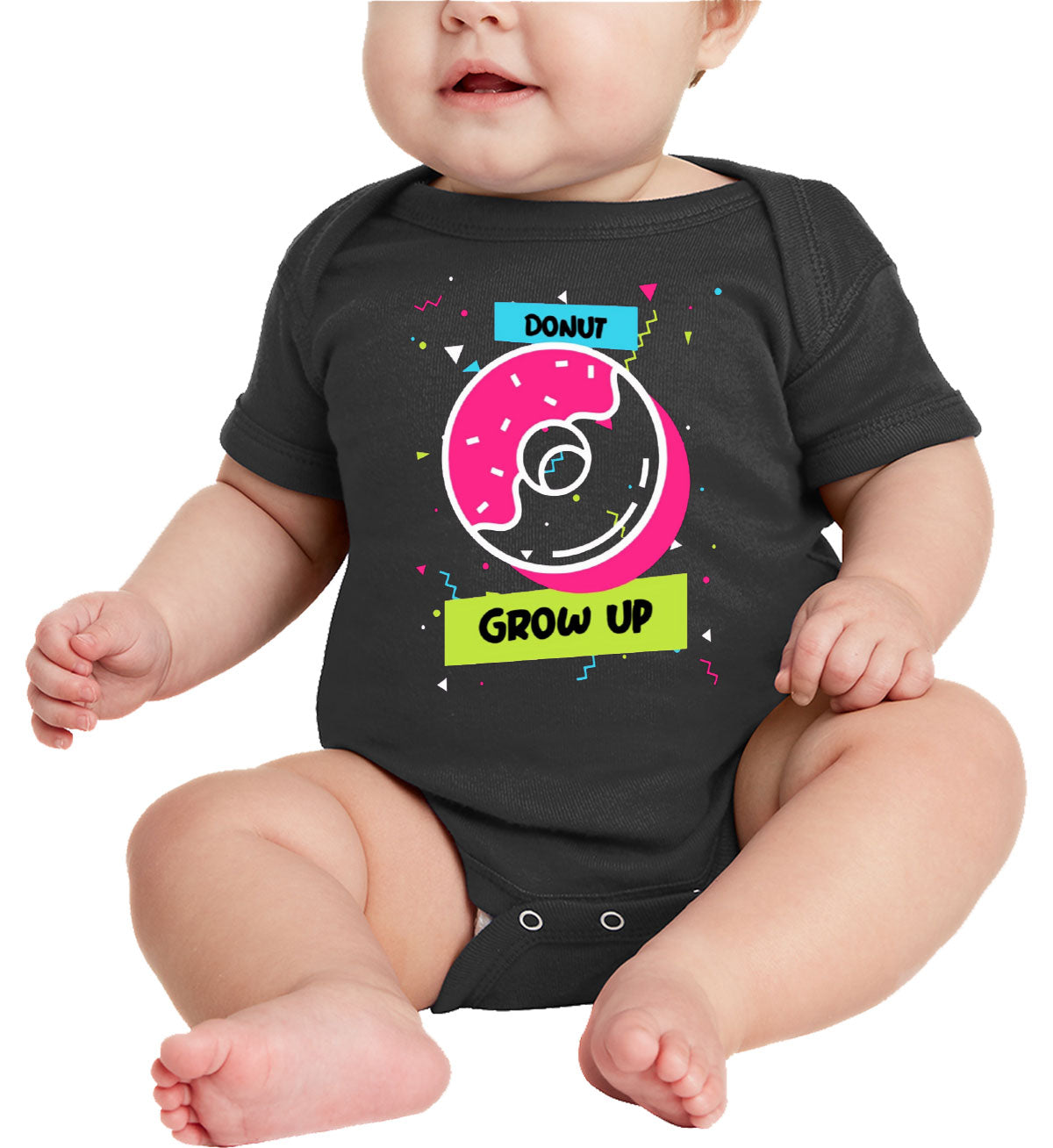 Donut Grow Up Birthday Baby Onesie