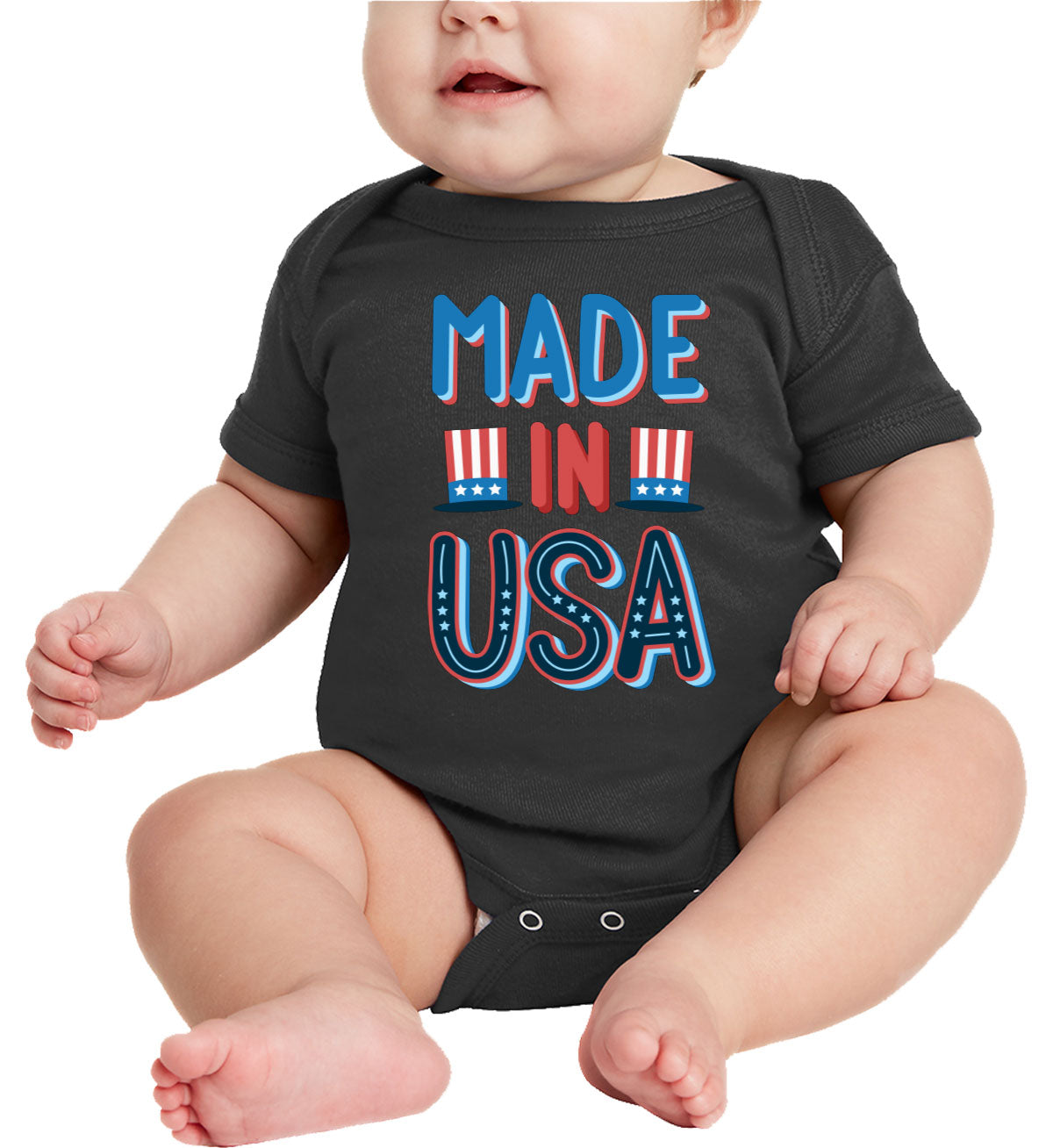 Made In USA Patriotic Baby Onesie