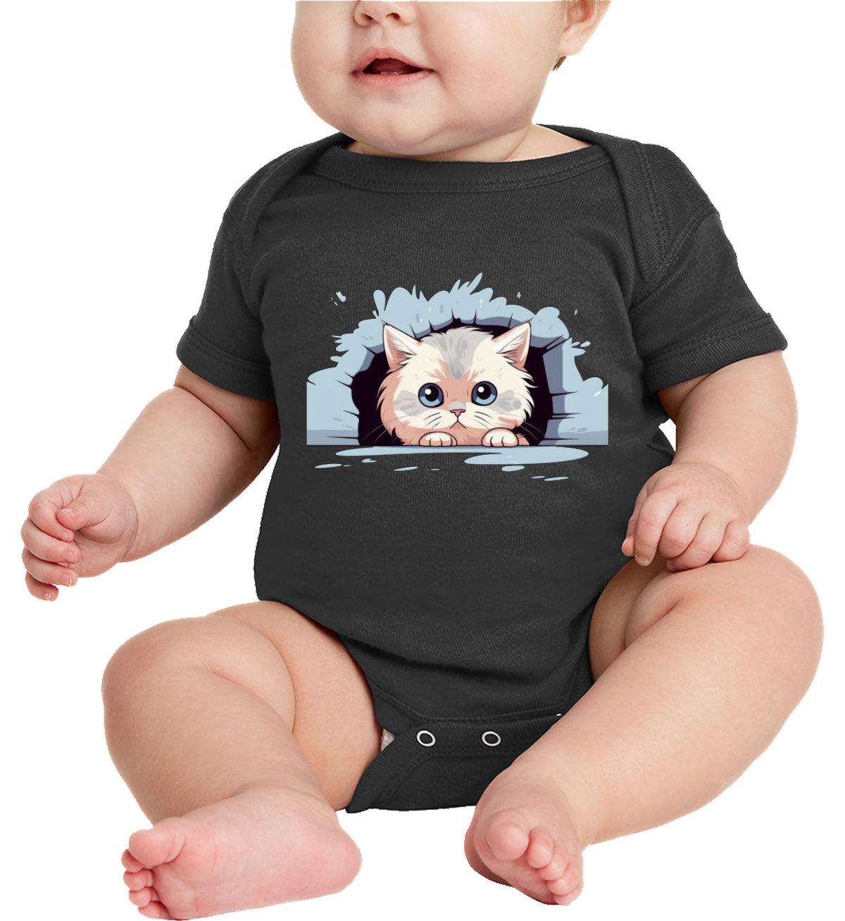 Cute Persian Cat Baby Onesie