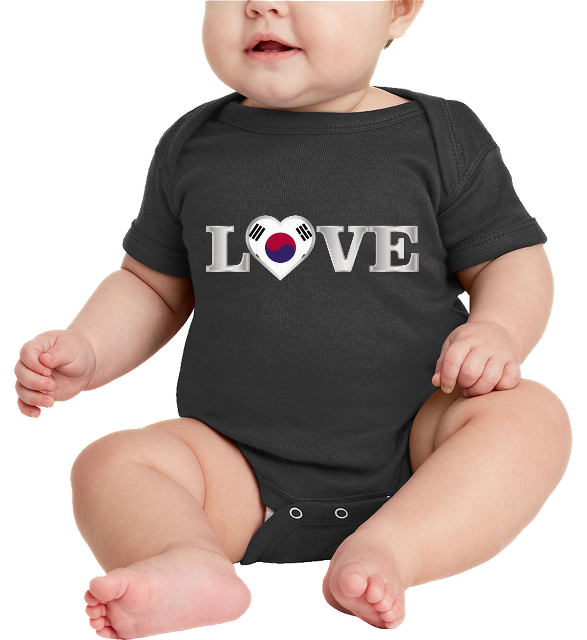 South Korea Love Baby Onesie