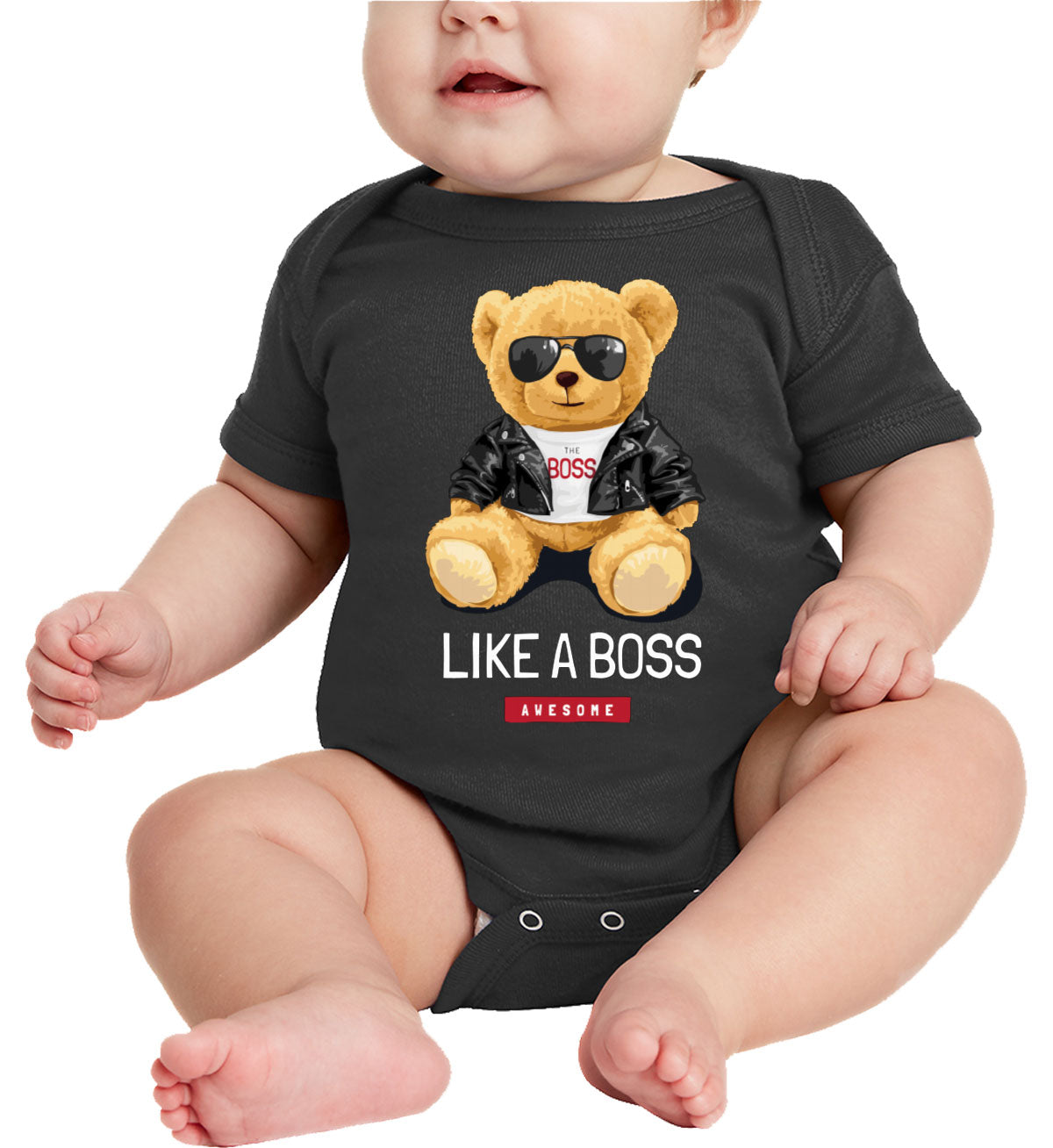 Teddy Bear Like A Boss Baby Onesie