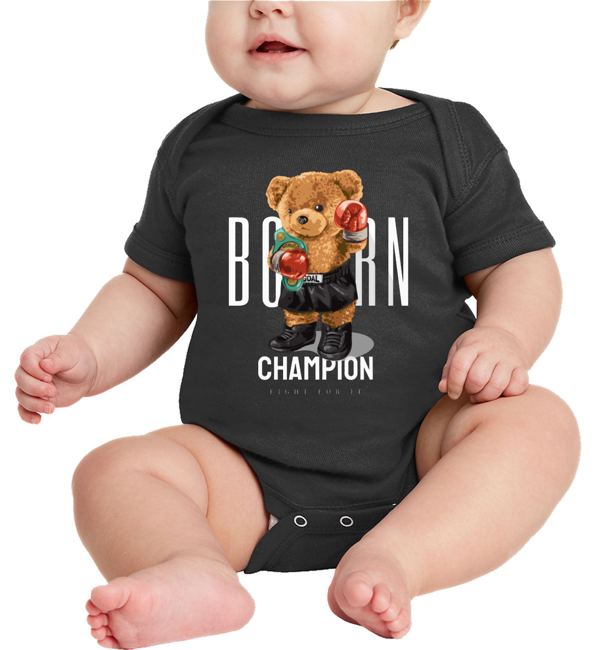 Teddy Bear Champion Boxer Baby Onesie