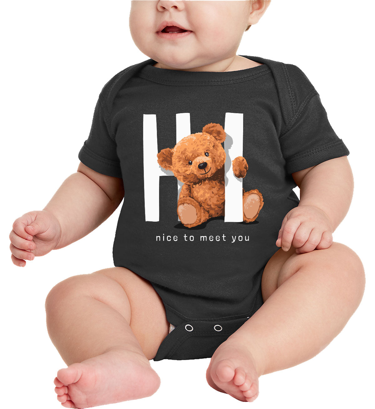 Teddy Bear Hi Baby Onesie