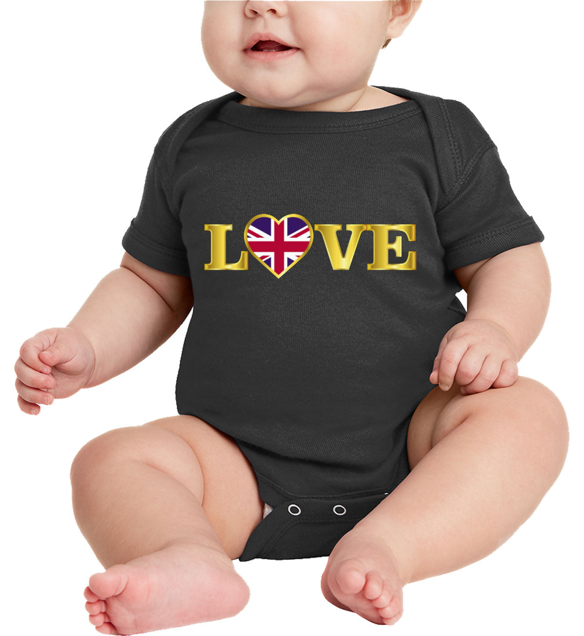 United Kingdom Love Baby Onesie