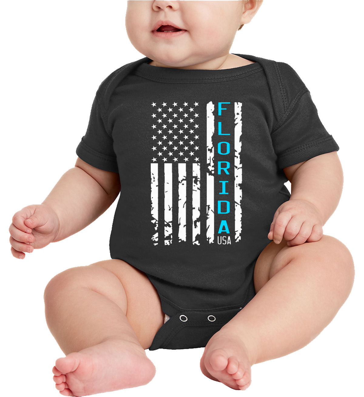 Florida American Flag Baby Onesie