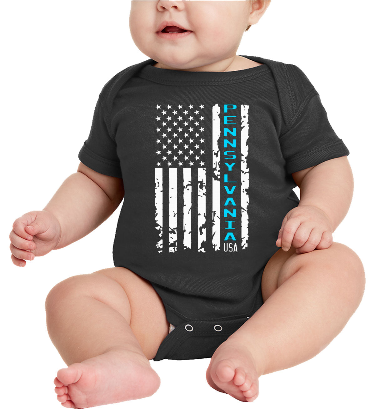 Pennsylvania American Flag Baby Onesie